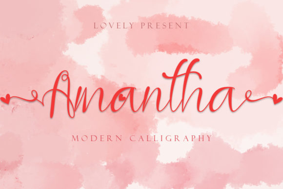 Amantha: A Romantic Handwritten Typeface for Modern Branding