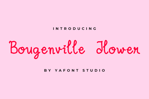 Bougenville Flowers: A Premium Handwritten Font for Modern Campaigns