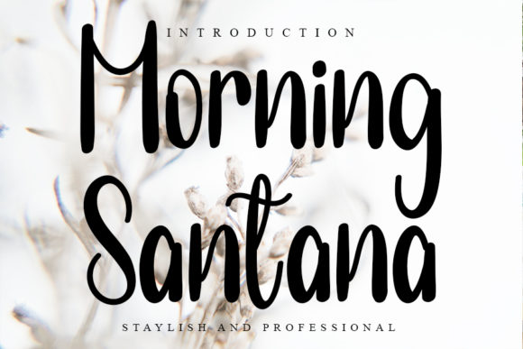 Morning Santana: A Script Handwritten Typeface for Editorial Design
